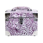 1단 호피무늬 보라 메이크업박스-DFF101-T PURPLE